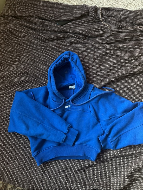 Off-White Tops - Off-White Cropped Hoodie